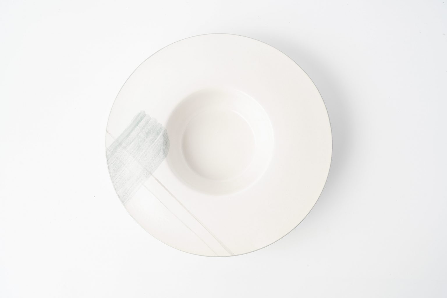 Cruz White Deep Dinner Plate HOOGA